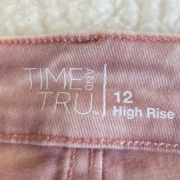 Barbiecore Time & Tru BRAND NEW Relaxed Fit Shorts High Rise Pink Womens Size12 - Picture 3 of 11